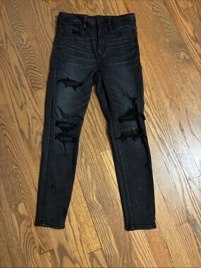 Black Distressed Women's Jeans American eagle